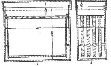 Ящик для перевозки пчел чертеж